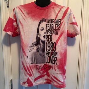 Red And White Tie Dye Taylor Swift Eras Tshirt Size Small
